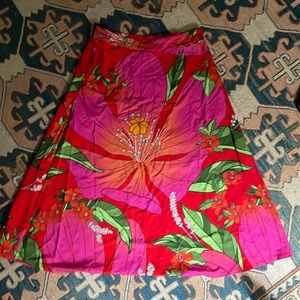 Farm Rio Size Small Beautiful Red a-line skirt